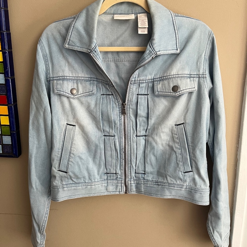 Liz Claiborne Jean Jacket Cropped